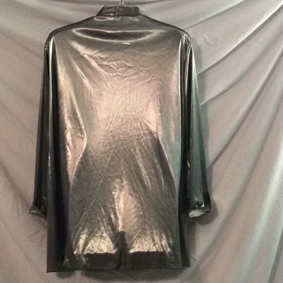 🎄 VTG 80s‎ liquid gold  jacket/beaded bells 🎅🏻 - Picture 5 of 8